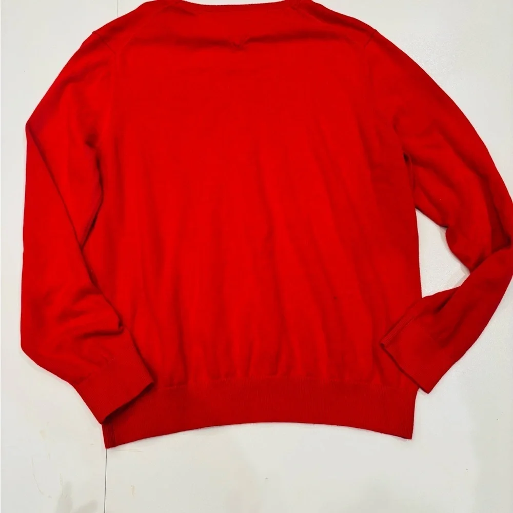 Tommy Hilfiger Men's Vibrant Red Crewneck Sweater size Large Mint condition